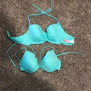 Victoria secret, 36B, turquoise swim bikini tops